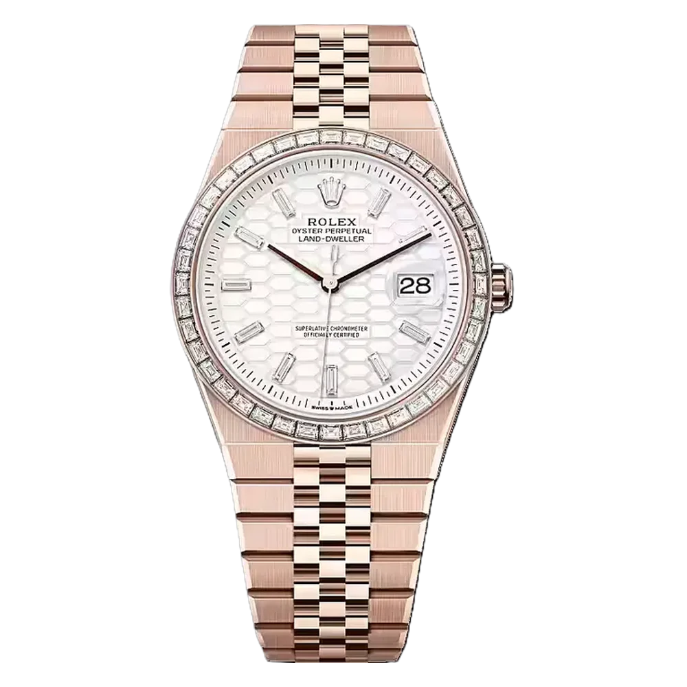 Rolex Land-Dweller 40 Everose Baguette