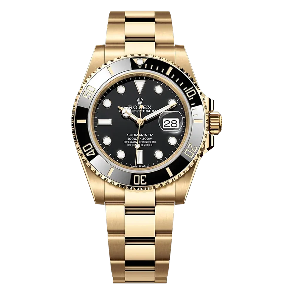 Rolex Submariner Yellow Gold Black
