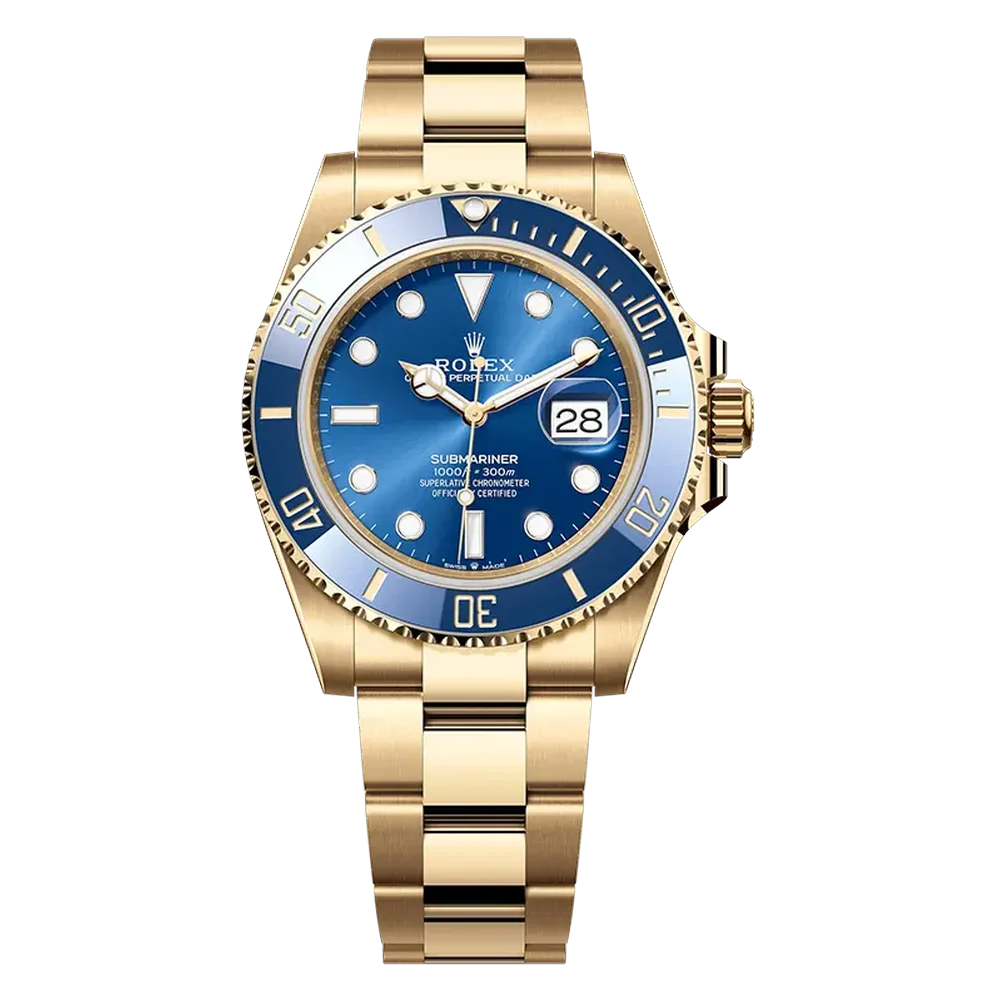 Rolex Submariner Yellow Gold Blue